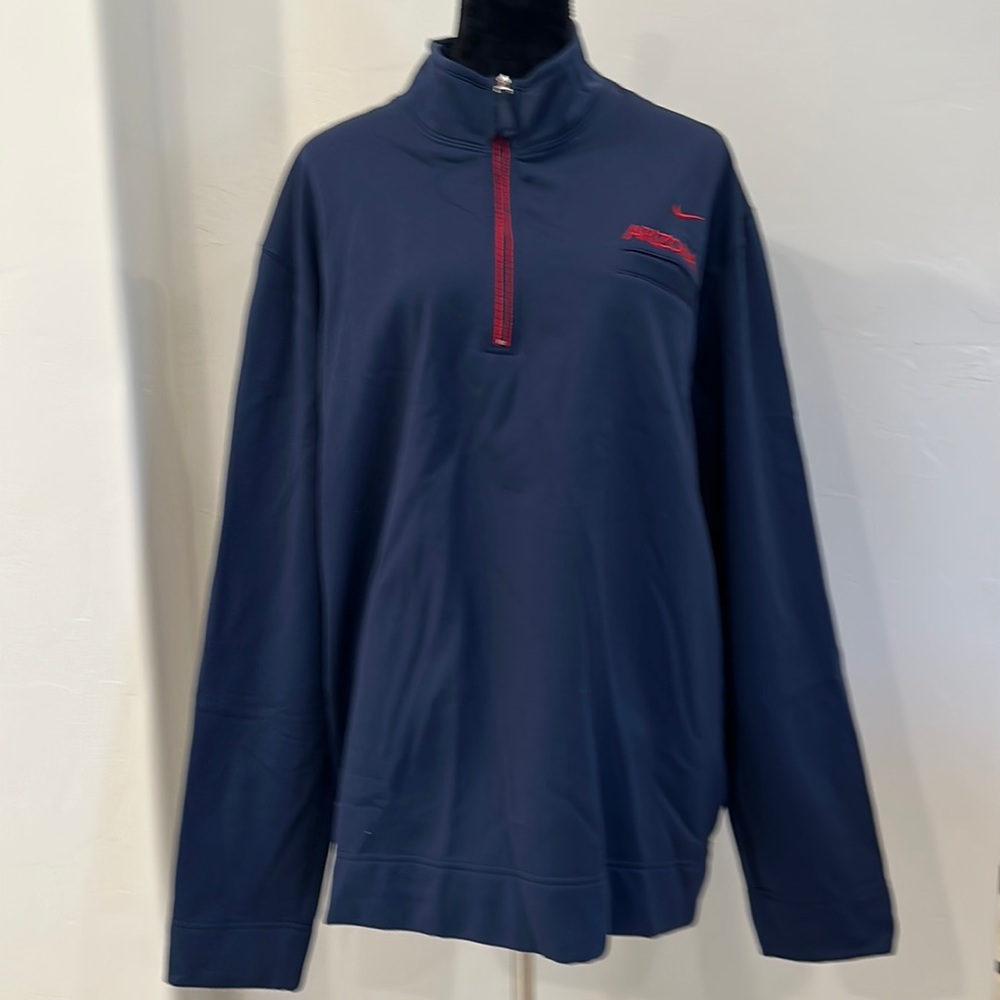 Nike NCAA Men's Team Therma Fit  1/4 Zip Pullover XX-Large Arizona Wildcats